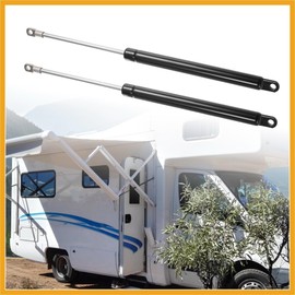 Partuto 2 Pcs 12 Inch 35Ib/156N Black Lift Supports Struts Shocks Gas Spring Universal for RV Car Truck Boat Window Cabinet Door Cover Lids Replacement