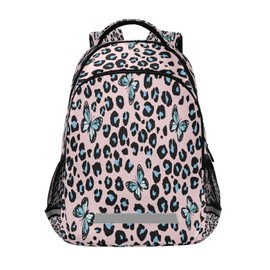 ALAZA Butterfly Leopard Cheetah Print Backpack For women Bookbag Travel Daypack