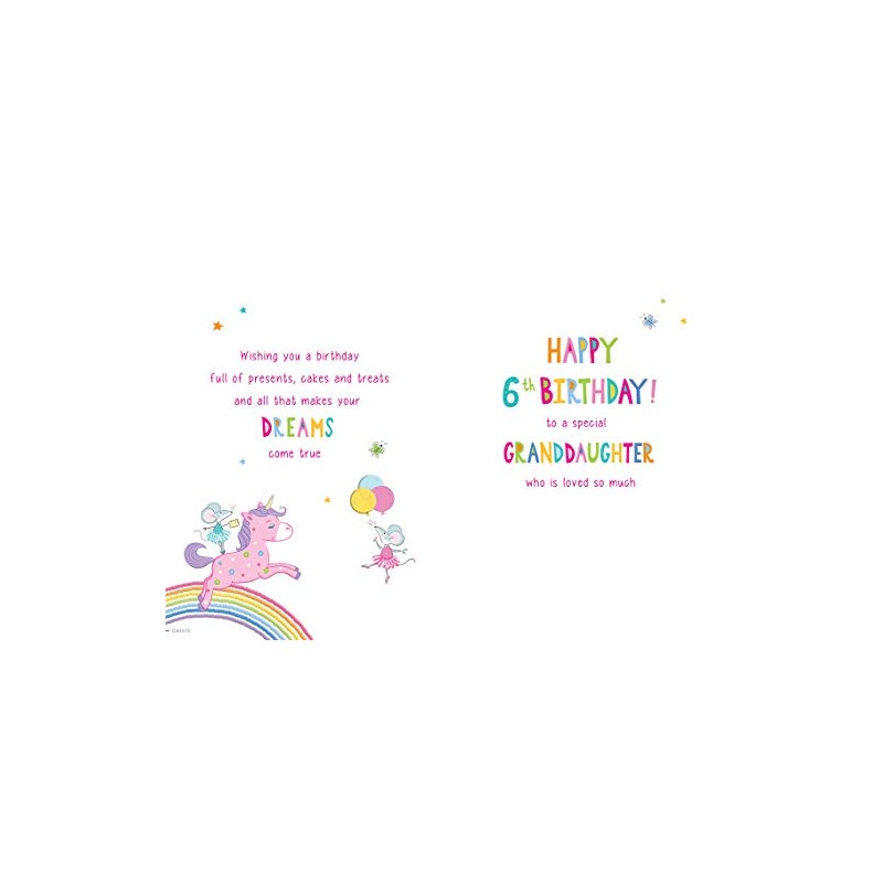 Regal Publishing Juvenile Birthday Card Age 6 Granddaughter - 9