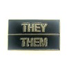 They/Them Black Pronouns Metal Pin Badge