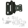 Smbbit Partial warp 1/2 inch Inset Cabinet Hinges Overlay Cabinet