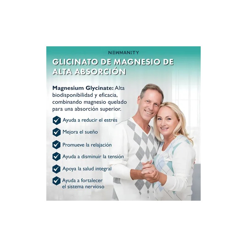 Suplemento Cápsula Newmanity Magnesio Magnesium Glycinate 150g
