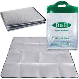 Korean Made BH Silver Foil Picnic Mat with Vinyl Storage Bag (130cm x 150cm) BH Silver Foil Picnic Mat + Vinyl Storage Bag 4ea