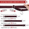 Newthinking 1M Adjustable Bungee Cords with Hooks, 4 Pack Red