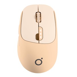 SEUNKWANG EWEADN Q5 Wireless Mouse, Bluetooth & 2.4G Quiet Computer Mouses with 1600 DPI, Battery Level Display, Ergonomic Office Mouse,6 Button Portable Cute Cordless Mice for Laptop/PC/Mac- Pink