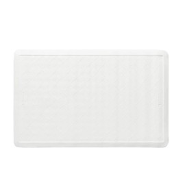 Rubbermaid Commercial Products Non Slip White Suction Backed Bath Mat 14x24 Textured Shower Pool Safety Mat