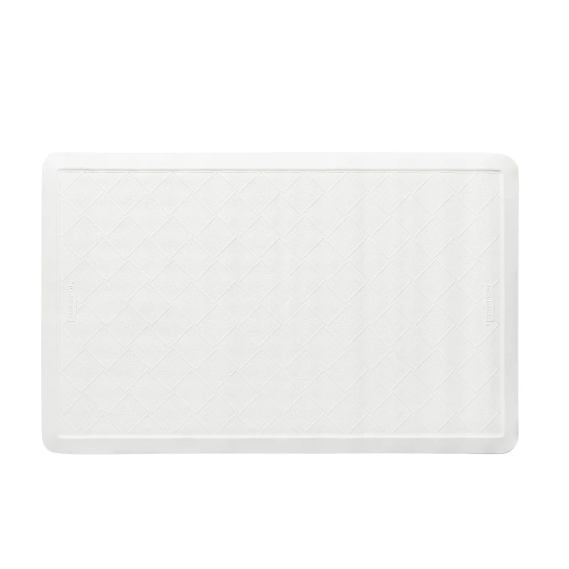 Rubbermaid Commercial Products Non Slip White Suction Backed Bath Mat
