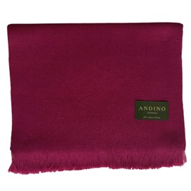 ANDINO ALPACA - 100% Baby Alpaca Wool, Large Scarf Burgundy | Lightweight, Fine Knitting, Classic | Warm, Soft, Hypoallergenic, Unisex | One Size Fits All