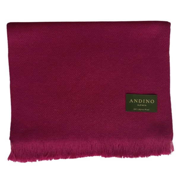 ANDINO ALPACA - 100% Baby Alpaca Wool, Large Scarf Burgundy