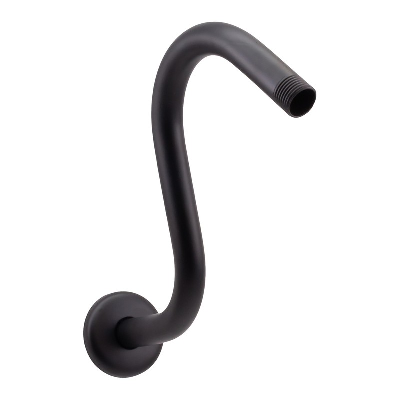 Westbrass 1/2" IPS x 8" S-Shaped Shower Arm and Flange,