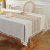 Cenebonxy Rustic Fall Table Cloth Rectangle Table Cloths, Cotton Linen