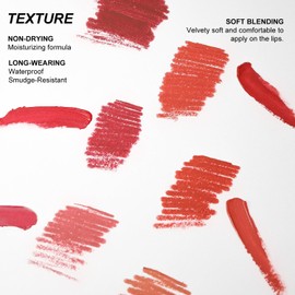 2-in-1 Lip Gloss & Lip Liner Set - Lip Contour Kit with Rotatable Liner + Velvet Matte Gloss | Waterproof, Long-Lasting, Non-Sticky Formula | One-Step Makeup Kit