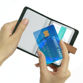 FORYEE Credit Card Holder with 26 Suitable Slot, ID Card Case PU Leather Wallet for Women Men Business Organiser Pocket (Green)