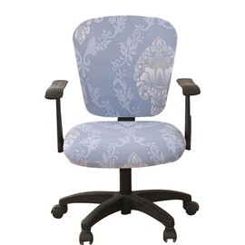 Jinzio Computer Office Chair Cover - Split Protective & Stretchable Cloth Polyester Universal Desk Task Chair Chair Covers Stretch Rotating Chair Slipcover (Light Blue)