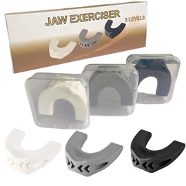 zzmikiteck Jaw Toner for Jawline，Jaw Exerciser Chew,Jaw Exerciser for Double Chin Reducer,Face Exerciser for Enhancing Chiselled Jawline, 3 Pack with 3 Strengths Jaw Trainer （40Lb+50Lb+60Lb）