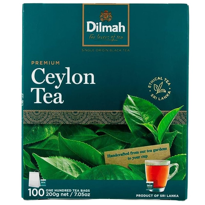Dilmah Premium Ceylon Black Tea - 100 Tea Bags (Single