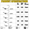 XFISHMAN Underspin-Jig-Heads-Swimbait-Hooks-with-Spinner Blades Weighted Fishing Hooks 6 Pack (Silver, Size