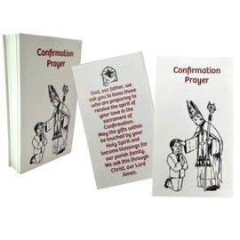 Westmon Works Confirmation Prayer Holy Card Set Bulk Classroom Student Bundle for Him or Her, Set of 25