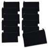 Nicheez Solid Canvas Zipper Pouches, Set of 12, Black, Art