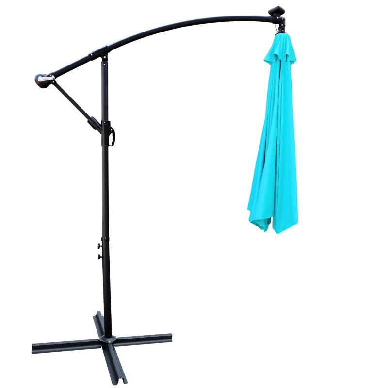 10 ft Outdoor Solar Powered LED Lighted Patio Umbrella Waterproof