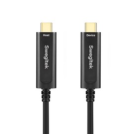swegltek Optical Fibers USB 3.1 Type c USB C to C Cable 10Gbps 15M Compatible with Industrial Camera,Machine Vision,Medical Security.Broad Casting.Printer,Scanner,Touch Screen,Camera,Game Controller