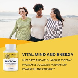 VIMERGY Vimergy Micro-C Capsules C Vitamin C Supplement with Rose Hips - Helps with Immune Function, Source of Antioxidants C Vegan, Non-GMO, 500mg - 90 Capsules