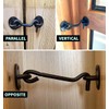TOPYWMSP Hook and Eye Latch 1pcs 8 Inch Black Stainless