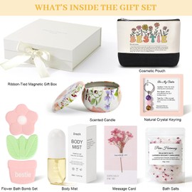 Drazik® Best Friend Gifts for Women, Pamper Gift Box for Bestie, Friendship Self Care Spa Bath Set, Relaxation Hamper, Birthday Present Ideas for Her, Female Friend, Thank You or Just Because