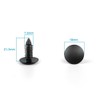 MANSHU 200 Pcs Black Plastic Push Clip Fasteners, 7mm Hole