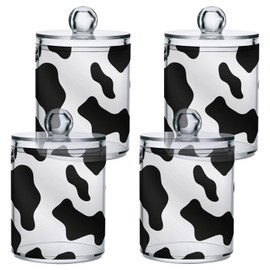 Zhirexin Cow 2PC Airtight Transparent Plastic Storage Jar Glass Food Storage Container for Food Herbs Tea etc with Storage Lid easy to use and clean, B06H22018