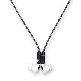 M.Craftsman Magnetic Anti-Lost Straps for AirPods, Woven Rope Lanyard, Compatible with AirPods 1st, 2nd, 3rd & Pro 1st, 2nd Gen (Black)