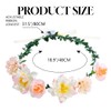 DRESBE Light Up Flower Headbands LED Floral Garland Crown Headband