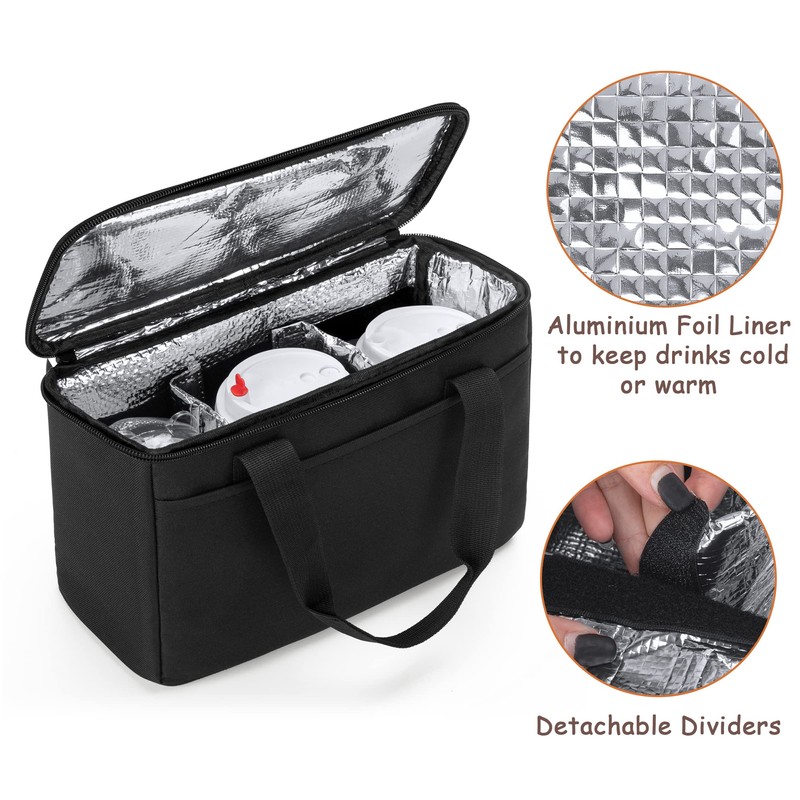 Trunab Drinks Holder Bag Insulated for Drinks 3 Cups, Cup