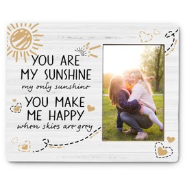 QGFM You Are My Sunshine Picture Frame 4x6, You Are My Sunshine Inspirational Gifts for Women, Motivational Uplifting Gifts for Women Men Friends Kids