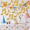 Gold Music Note Balloons, 16Inch 12Pc Gold Quaver Aluminum Foil