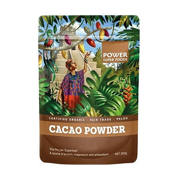 Power Super Foods Cacao Powder Raw Organic 250g