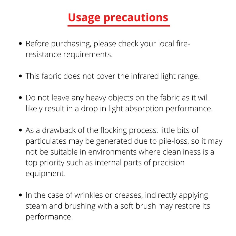 The Black Market Musou Black Fabric FR(Fire Resistant) - A4