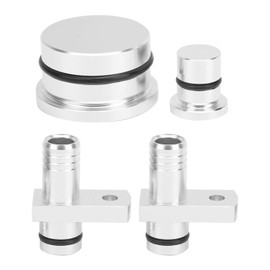 duramax pcv reroute kit + PCV Crankcase Breather Repair， Reroute Fitting with Port Plug and Resonator Suitable for GM Duramax 6.6L 2004.5‑2010(Silver)