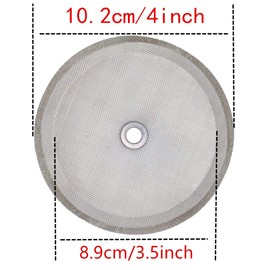 6 Pieces French Press Filters Screen, 4 Inch Stainless Steel Mesh Screen and Replacement Parts for French Press Coffee Maker 1000 ml, 34 Oz, 8 Cup
