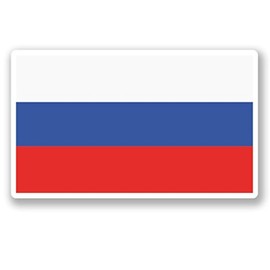 2 x 10cm/100mm Russian Flag Vinyl Sticker Decal Laptop Travel Luggage Car Bike Sign Fun #5261