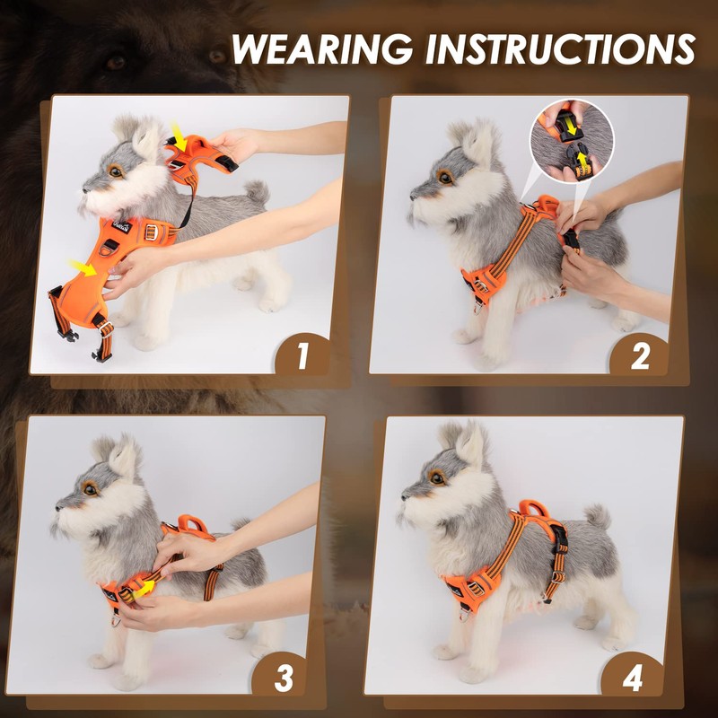 SlowTon No Pull Dog Harness, Heavy Duty No Choke Pet