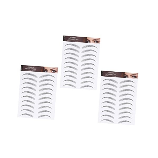CANIGHT 3 Sheets Eyebrow Tattoos Stickers Temporary Brow Tattoos Realistic