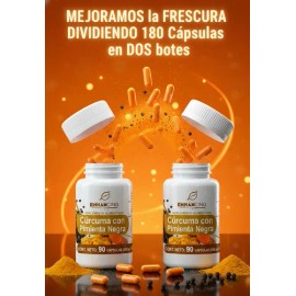Cápsulas De Cúrcuma Y Pimienta Negra | 2 Botes Sin Sabor
