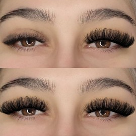 APCYUST Lashes False Wispy Eyelashes Natural Cat Eye Lash Strips 10 Pairs Fake Mink Eyelash Pack Natural Look Fluffy Strip Lashes Set Clear Band Easy Eyelashes for Beginners with Cluster Looking