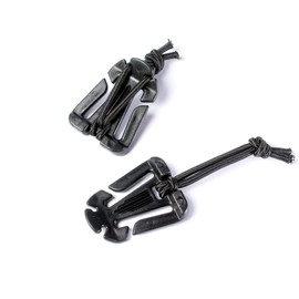 CAT Outdoors Web Dominator MOLLE Webbing Straps (4 Pack) - MOLLE Bungee Straps - Backpack Strap Keeper - Elastic Webbing Keepers - MOLLE Gear Straps (Black)