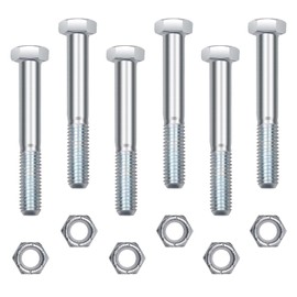 Grade 5 Shear Bolt Kit Compatible with Rotary Cutters & Bush Hog - 1/2x3.5 Nylock Nuts, 6 Pack (Lusperi)