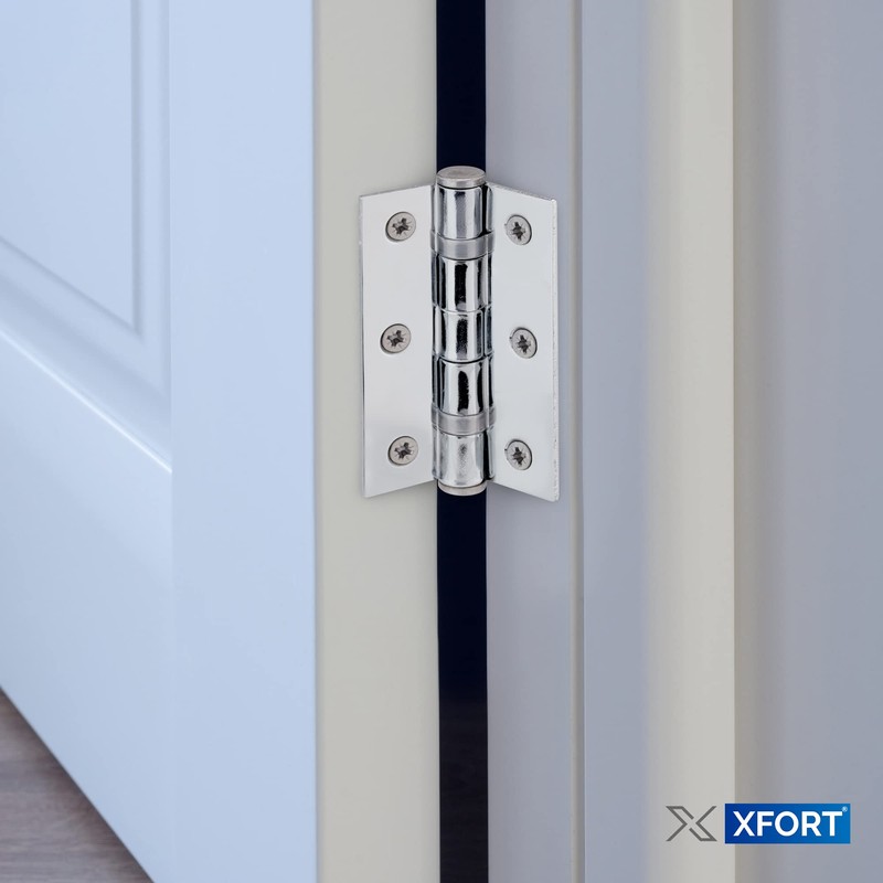 XFORT Polished Chrome Warped Lever On Rose Latch Pack, with