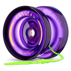 MAGICYOYO K2 Crystal Jojo per bambini e adulti, professionale Finger Spin Yoyo – Reattivo e non reattivo Jo Jo, ideale per principianti ed esperti, con 12 corde Jojo e set di accessori Yo Yo