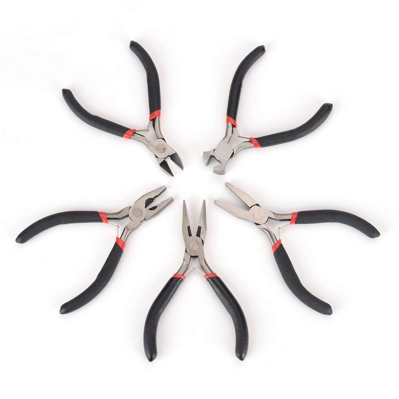 FLZOSPER Mini Long Nose Cutting Pliers，4.5-inch CR-V Multifunction Precision Pliers