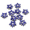 sourcing map Handmade Star Beaded Patches, 10Pcs Glass Crystal Rhinestone Appliques Star Patches Appliques for Clothing DIY Sewing Accessories, Blue